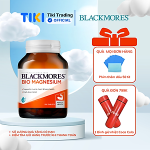 Viên Uống Bổ Sung Magie Hỗ Trợ Cơ Bắp Ngăn Ngừa Chuột Rút Blackmores Bio Magnesium Lọ 100 Viên