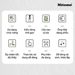 Máy Ép chậm Mitomo EC-55, máy ép trái cây hàng chính hãng