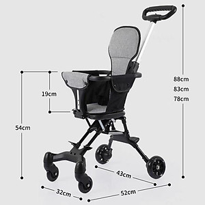 Xe đẩy du lịch cho bé, xe đảo chiều gấp gọn