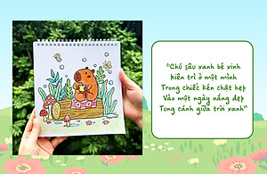Combo 3 cuốn Sách tô màu Capybara khổ vuông