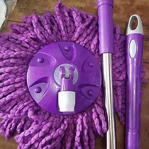 [Quà Tặng] Cây chổi lau nhà 360 độ mâm nhựa tự vắt trợ lực thông minh thấm nước tốt