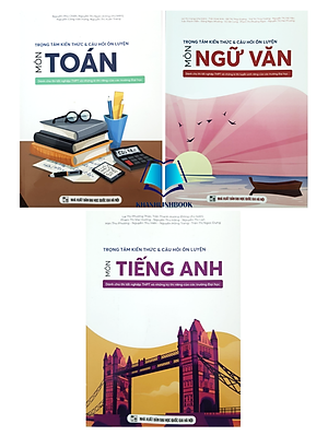 Sách - Combo Trọng tâm kiến thức và câu hỏi ôn luyện môn Toán + ngữ văn + tiếng anh