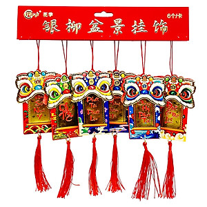 Bộ 6 Dây Treo Đầu Lân Trang Trí Tết - YD009