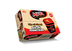 Thùng 12 Hộp Mì Trộn Trứng Muối Cung Đình Kool (90g x 12 Hộp)