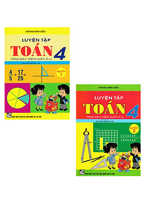 Combo Luyện Tập Toán 4 Quyển 1+ 2 - Trình Bày Trên Giấy Ô Li (Bộ Sách Chân Trời Sáng Tạo) - HA 