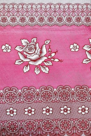 Khăn trải bàn PAULEE - 856B (150cm x 264 cm) KHÔNG THẤM NƯỚC - HOA VĂN ĐỎ ĐÔ.