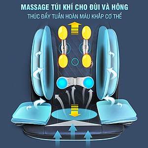 Ghế (Đệm) Massage Toàn Thân Nikio NK-181 - Máy Mát Xa Lưng, Cổ Vai Gáy, Con Lăn 3D Xoa Bóp Chuyên Sâu, Kết Hợp Hồng Ngoại, Rung Và Nhiệt Giúp Cơ Thể Thư giãn, Giảm Căng Thẳng - Màu đen