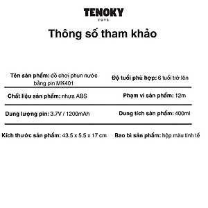 Máy Phun Nước Đồ Chơi Chạy Pin MK401 - Hàng chính hãng