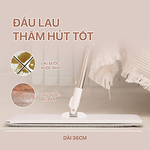 Cây lau nhà tự vắt thông minh sợi microfiber