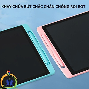 Bảng Viết Cảm Ứng Điện Tử 3D Đa Sắc 12 Inch Thông Minh Tự Xóa Dành Cho Bé - Bảng Vẽ Đồ Họa Bút Dạy Học LCD Xanh Dương