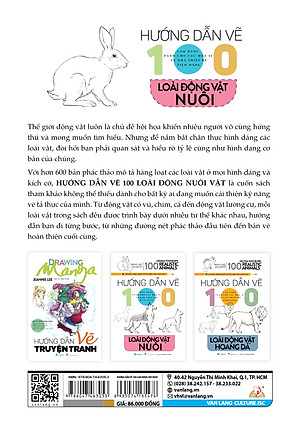 Hướng Dẫn Vẽ 100 Loài Động Vật Nuôi - Drawing Like An Artist - 100 Realistics Animals - Vanlangbooks