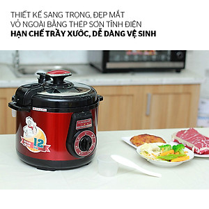 Nồi Áp Suất Điện Đa Năng Sunhouse DNDSHD1552 - 5L (Đỏ Đen) - Hàng chính hãng