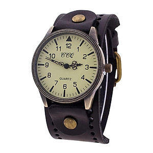 Mua Vintage Bracelet Watch PU Leather Wide Leather Strap for Men