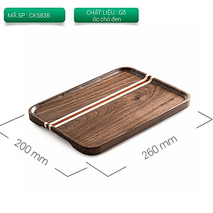 Khay gỗ óc chó lớn hiệu CAFE DE KONA