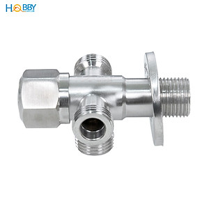 Van chia nước 3 nhánh ren ngoài 21 inox 304 Hobby home decor DNV4