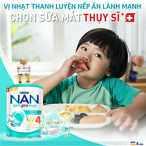 Sữa bột Nestlé NAN OPTIPRO PLUS 4 1500g/lon với 5HMO Giúp tiêu hóa tốt + Tăng cường đề kháng (2 - 6 tuổi) - Tặng Bình nước tuần lộc