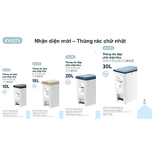 Thùng Rác Đạp Chữ Nhật Hiro 10L-15L-20L-30L