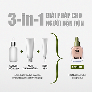 [MỚI] Kem Nền Serum Căng Bóng Glamrr Q Daily SkinTint Serum Vegan Foundation SPF50+/PA++++ (30ml) màu #01 sáng vừa