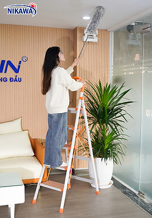 Thang Ghế Nikawa NKA-04 - 4 Bậc - 97cm - Màu Bạc