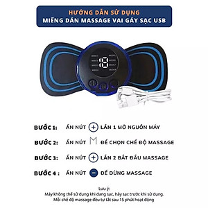 Miếng Massage Xung Điện Cổ Vai Gáy, Bắp Tay, Lưng Bằng Sung Điện đỡ đau Nhức Hiệu Qủa -Máy mat sa thân hình 10 Chế Độ - HÀNG CHÍNH HÃNG MINIIN