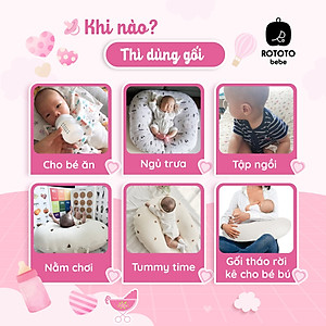 Gối chống trào ngược cho bé Rototo Bebe cao cấp nhập khẩu Hàn Quốc khắc phục tình trạng trào ngược dạ dày trẻ sơ sinh hiệu quả - Loại Ripple nhăn thoáng mát, không bám dính