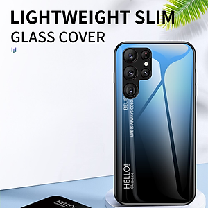 Ốp lưng kính cường lực cho Samsung Galaxy S23 / S23 Ultra / S23 Plus / S23+ hiệu HOTCASE Gradient Case chống sốc chống va đập, hiệu ứng gradient theo góc nhìn, chống sốc cực tốt, chất liệu cao cấp - hàng nhập khẩu