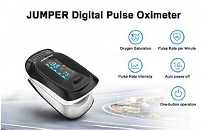 Máy đo nồng độ oxy máu SPO2 và nhịp tim, chỉ số PI Jumper JPD-500D (Chứng nhận FDA hoa kỳ)