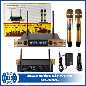 Micro Không Dây SH800G - Karaoke Gia Đình  - Sóng UHF - Âm thanh chuẩn - Hàng Chính Hãng