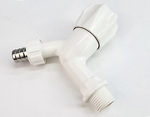 Bộ 3 vòi hồ tay núm tròn nhựa PP trắng, thân ngắn, ren 21-27mm Eurolife EL-HN05 (Trắng) (3 cái)