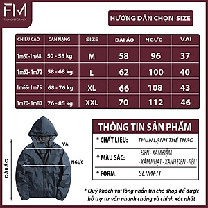 Áo khoác dù nam, áo gió nam cao cấp, chống nắng, chống bám bụi – FORMEN SHOP – FMHN005