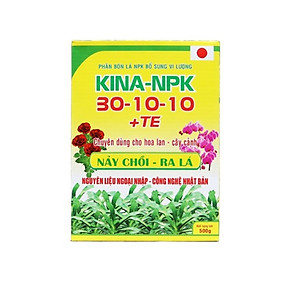 Hộp 500g Phân bón lá KINA 30-10-10+TE chuyên cho hoa Lan và cây cảnh giúp KÍCH RỄ - KÍCH CHỒI - RA LÁ