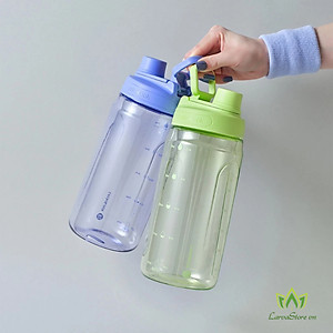 Bình nước nhựa LocknLock Active Large Bottle 1.5L màu xanh lá HAP941GRN, Hàng chính hãng, tay cầm gấp gọn - JoyMall