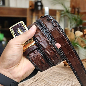Thắt Lưng Cá Sấu [DÂY LIỀN NGUYÊN CON ĐAN VIỀN THỦ CÔNG RẤT ĐẸP VÀ BỀN]