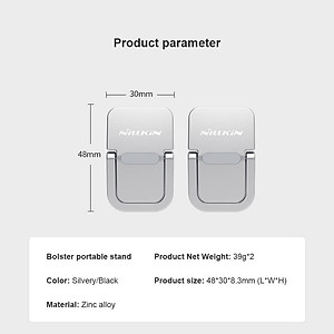 Bộ giá đỡ tản nhiệt mini cho Macbook / laptop siêu nhỏ gọn hiệu Nillkin Laptop Bolster portable stand (thiết kế chắn chắn, nhỏ gọn tiện dụng) - hàng chính hãng