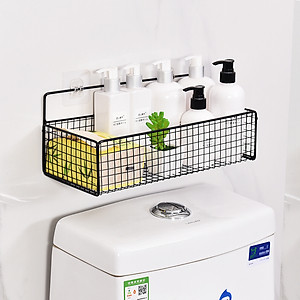 Kệ Lưới Đựng Đồ Nhà Tắm Dán Tường - Kệ Nhà Tắm- Kệ Để Bồn Cầu - Tiện Lợi Dùng Cho Mọi Vị Trí - Kèm 2 Miếng Dán Siêu Dính
