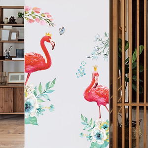 Decal dán tường đôi hồng hạc XH9310
