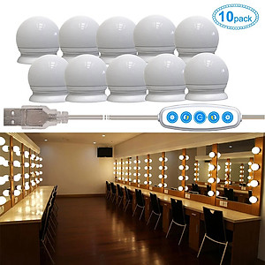 Chuỗi dây đèn led gương trang điểm 10 bóng 5 màu điều chỉnh
