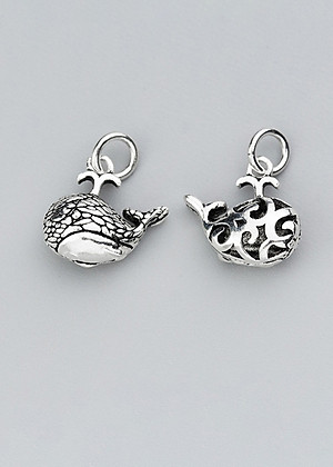 Charm bạc mặt hình cá voi treo  - Ngọc Quý Gemstones