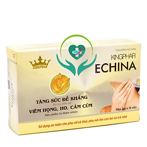 Viên uống tăng sức đề kháng  ￼echina Kingphar - Hộp 30v  – Tăng cường  miễn dịch, giảm ho, cảm cúm