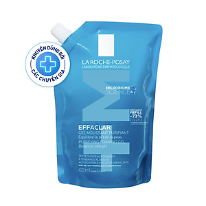 Gel rửa mặt cho da dầu nhạy cảm La Roche-Posay Effaclar Foaming Gel 400ml (Túi refill)