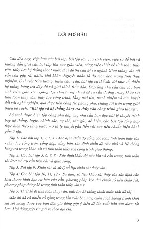 Bài Tập Và Hệ Thống Bảng Tra Thủy Văn Công Trình Giao Thông (Tập 5): Thiết Kế Và Tính Toán Thủy Văn - Thủy Lưc Hệ Thống Thoát Nước Thải Đô Thị (Bản in năm 2020)