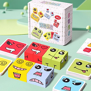 Đồ Chơi Khối Rubik Thay Đổi Khuôn Mặt,Trò Chơi Khéo Léo Sắp Xếp Biểu Cảm Khuôn Mặt Cho Trẻ Em Trò Chơi Gia Đình Giúp Bé Cai Điện Thoại - Hàng Chính Hãng
