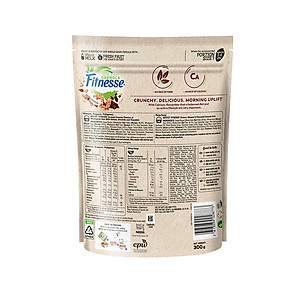 Ngũ cốc ăn sáng Fitnesse Granola Diêm Mạch, Hạnh Nhân & Sô Cô La (gói 300g)