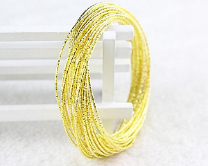 Combo Bộ 7 Vòng Ximen Mạ Vàng 18k, Không Khóa, Cỡ Ni 4,5 ; 5,5 ; 6,5, Chạm khắc tinh tế, Kèm túi đựng chất liệu Nhung Gấm, Phù hợp đeo hoặc làm quà tặng, … (Cam kết không đen, không phai màu)