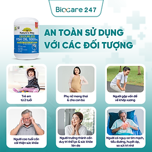 Nature's Way Fish Oil 1000mg - Viên uống bổ sung Omega 3 cho cơ thể