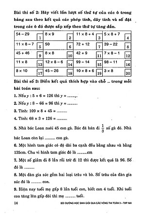 Sách Bồi Dưỡng Học Sinh Giỏi Qua Các Vòng Thi Toán Lớp 3 (Tập 2)