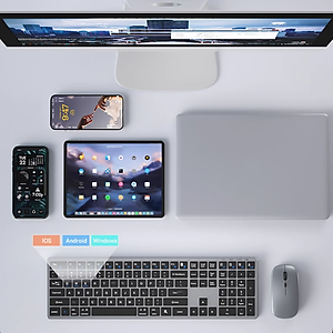 Bộ Bàn phím chuột không dây Fullsize H869 pin sạc TypeC đa kết nối bluetooth 5.2 + 3.0 + Usb wireless 2.4G hàng nhập khẩu