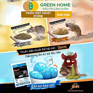 Thuốc Diệt Chuột Greenhome, Storm, Sinh Học Thế Hệ Mới, Tận Gốc, Cả Tổ, An Toàn Với Người, Vật Nuôi