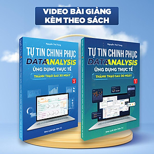Sách Data Analysis Chính Hãng, Bộ 2 Cuốn Từ Cơ Bản Đến Nâng Cao, Có Tặng Kèm Video Hướng Dẫn