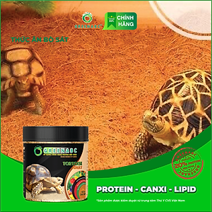 Thức ăn bò sát Rùa Cạn GREENABC - Tortoise – Sulcata – Sản phẩm từ thực vật cung cấp dưỡng chất đầy đủ , mai cứng, tăng đề kháng, hạn chế urat – Hộp 230g